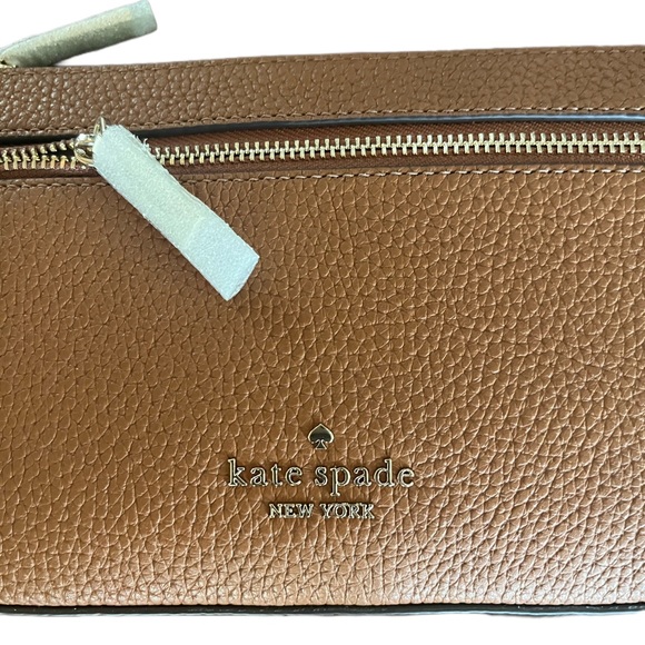 Kate Spade Leila Leather Wristlet in Warm Ginger